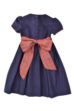 Plaid Cord Waistline Dress