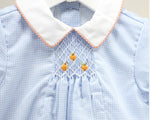 Pumpkins Charm Blue Gingham Dylan Bubble