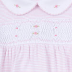Anna Pink Stripe Smocked Gown