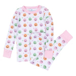 Pumpkin Party Long Pajamas Pink