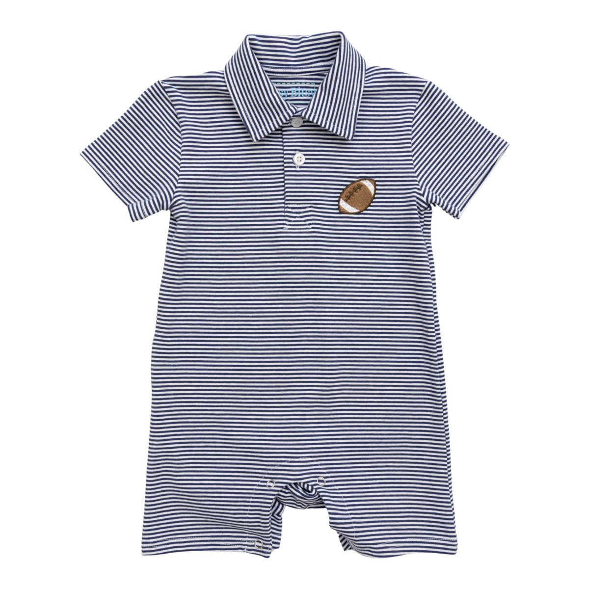 Football Polo Romper Navy