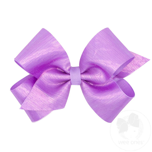 Medium Sheer/Grosgrain Overlay Bow