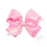 Medium Sheer/Grosgrain Overlay Bow