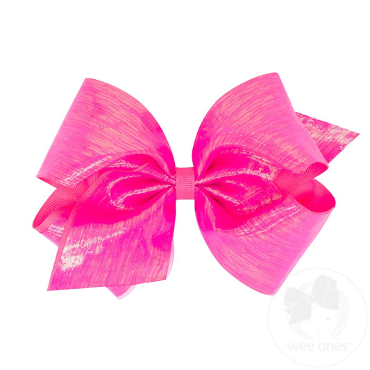 King Sheer/Grosgrain Overlay Bow
