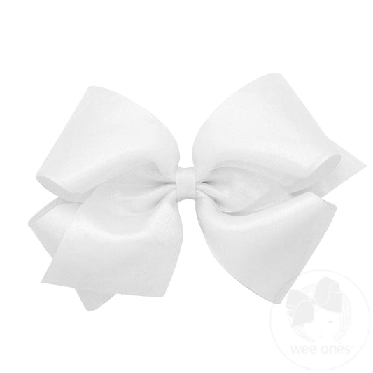 King Sheer/Grosgrain Overlay Bow