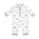 Vintage Airplane Pilots Zip Neck Romper
