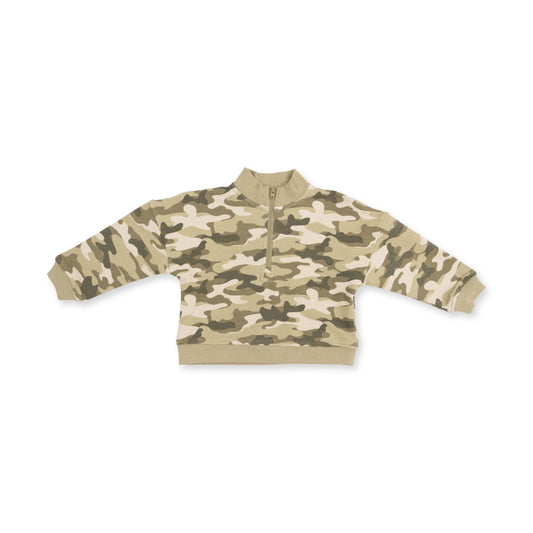 Camo French Terry Half-Zip Sweatshirt
