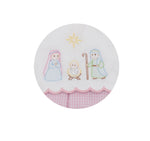 Pre-Order Nativity Pink Gingham Bubble w/Scalloped Collar
