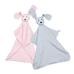 Dusty Blue Mini Stripe Dog Lovey Blanket