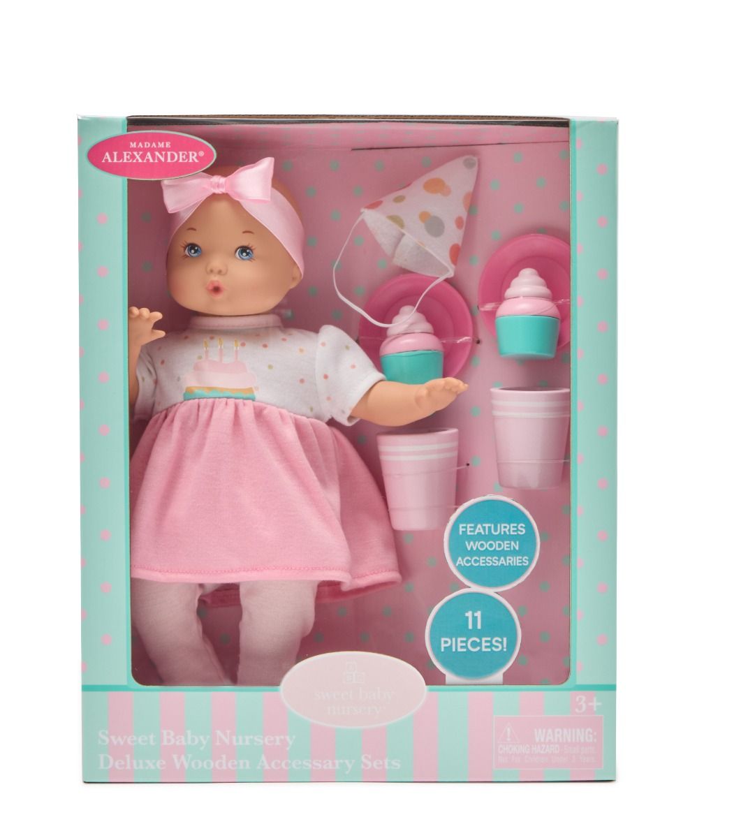 12" Sweet Baby Nursery Party Deluxe Wooden Accessary Set