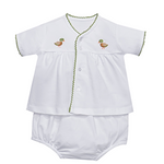 Ducks White Brennan Unisex Diaper Set