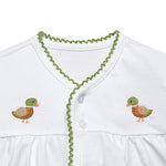 Ducks White Brennan Unisex Diaper Set
