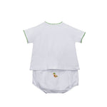 Ducks White Brennan Unisex Diaper Set