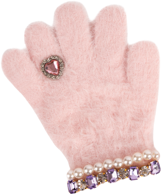Boujee Bijou Gloves Light Pink