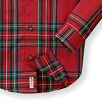 Red Holiday Tartan Plaid Organic Stretch Poplin Shirt
