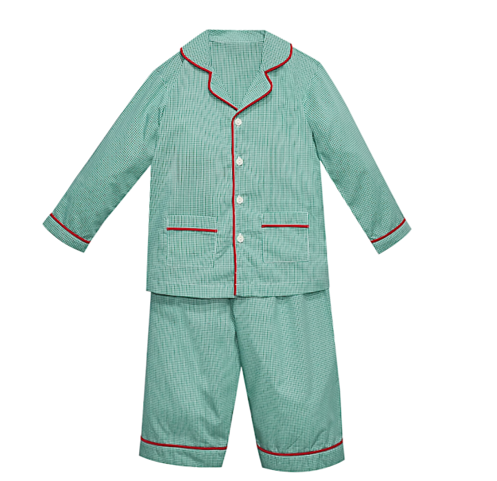 Green Gingham Landry Pajamas
