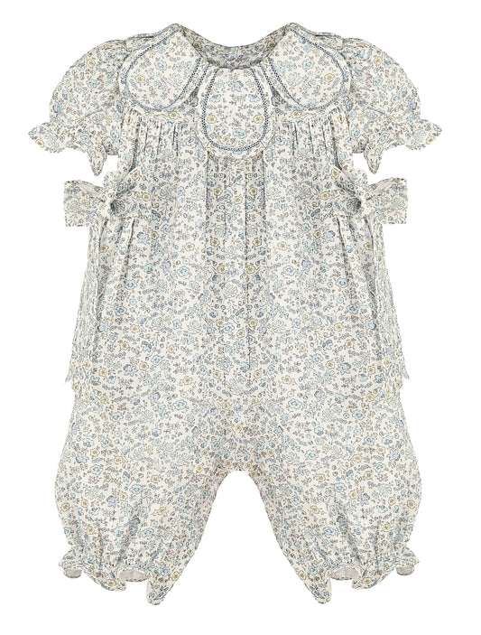 Whimsy Floral Petal Girl's Longall Blue