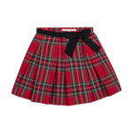 Black Ruffle Trim Top w/Red Holiday Tartan Skirt