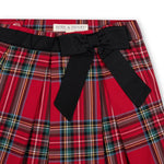 Black Ruffle Trim Top w/Red Holiday Tartan Skirt