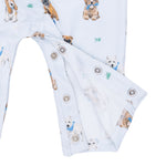Bestie Dogs Blue Polo Romper
