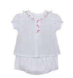 Candy Cane White Alice Girl Bloomer Set