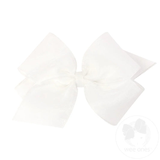 King Organza/Grosgrain Overlay Bow