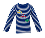 Pre-Order Cars Royal Blue Stripe Pant Set