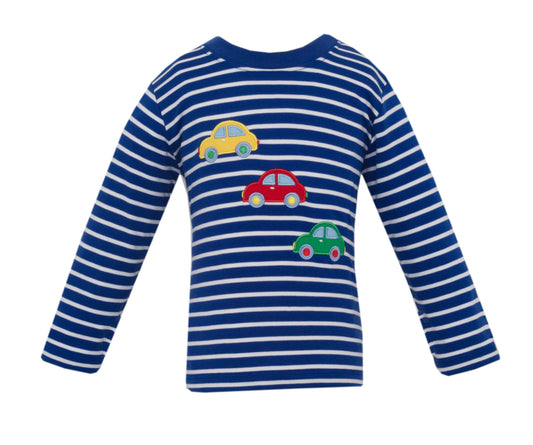 Cars Royal Blue Stripe Pant Set