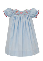 Pre-Order Candy Cane Lt Blue Gingham S/S Bishop