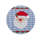 Pre-Order Santa Face Blue Gingham Longall