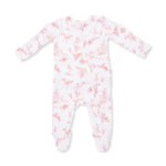 Ballet Toile 2 Way Ruffle Back Zipper Footie