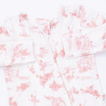 Ballet Toile 2 Way Ruffle Back Zipper Footie