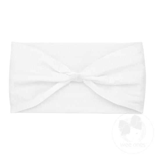 White Baby Nylon Add-a-Bow Headband
