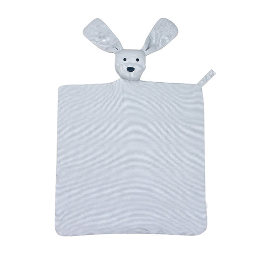 Dusty Blue Mini Stripe Dog Lovey Blanket