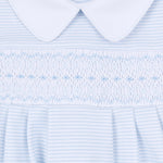 Benjamin Blue Stripe Smocked Gown