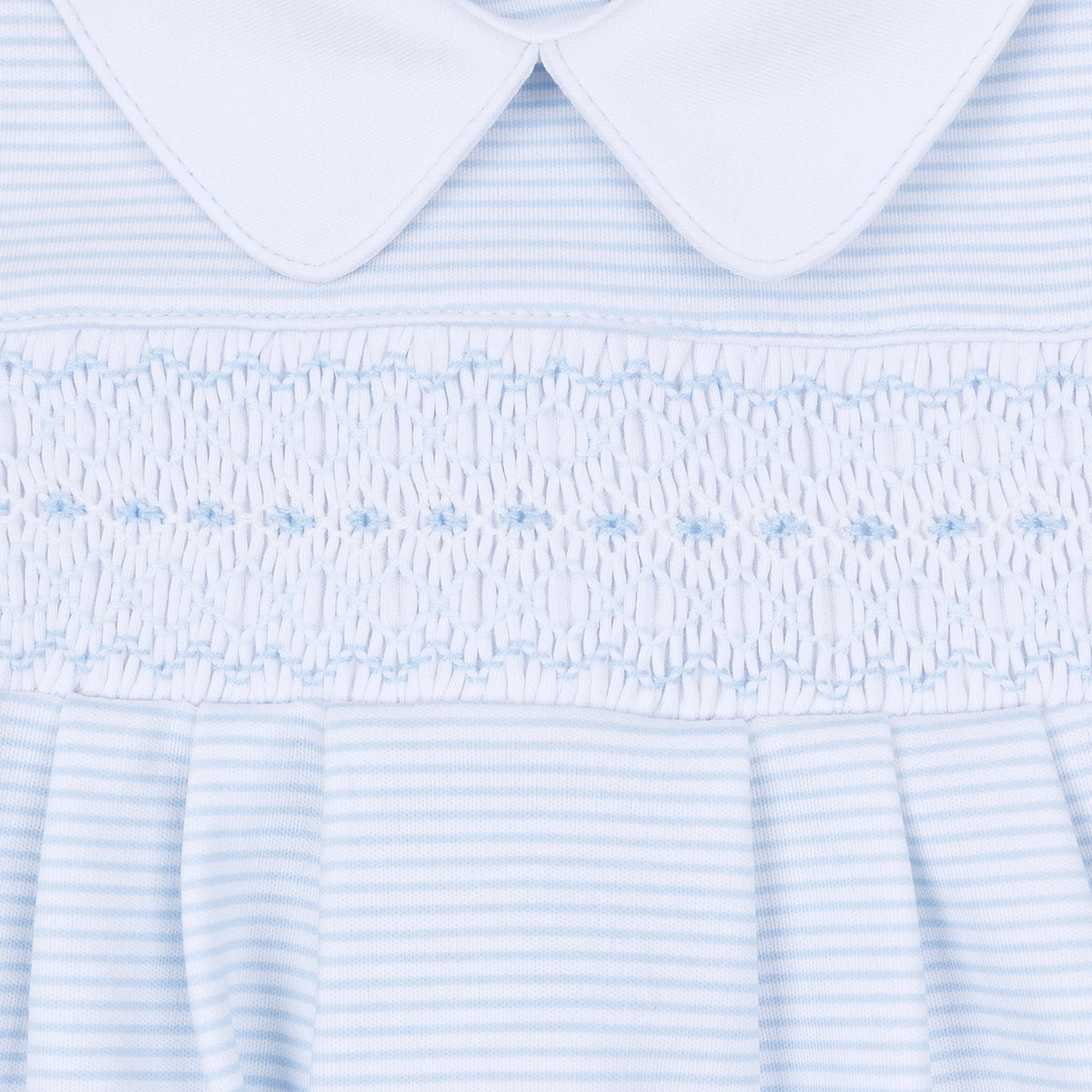 Benjamin Blue Stripe Smocked Gown
