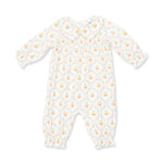 Pretty Pumpkin Trellis Smocked L/S Romper