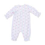 Anna Floral Stripe Smocked L/S Romper