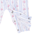 Anna Floral Stripe Smocked L/S Romper
