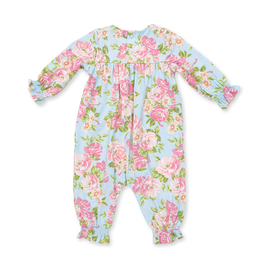 Angeline Floral Smocked L/S Romper