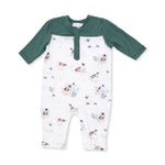 Pointer Pups and Duck Buddies Romper w/Contrast Sleeves