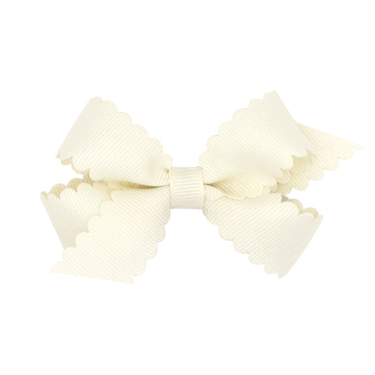 Mini Scallop Edge Grosgrain Bow