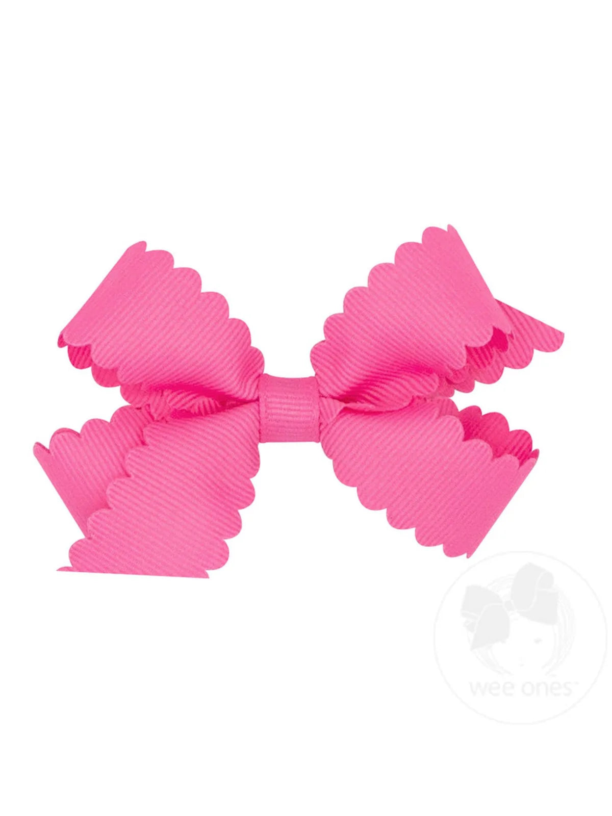 Mini Scallop Edge Grosgrain Bow