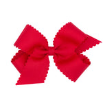 Medium Grosgrain Bow w/ Scallop Edge