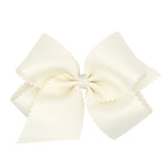 King Grosgrain Bow w/ Scallop Edge