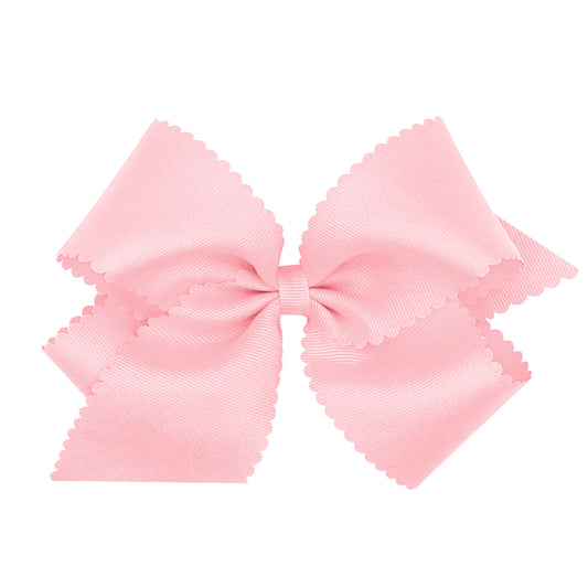 King Grosgrain Bow w/ Scallop Edge