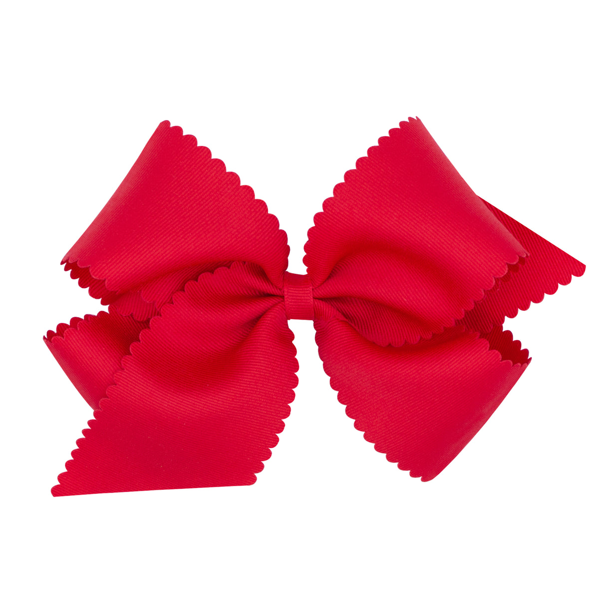 King Grosgrain Bow w/ Scallop Edge