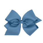 King Grosgrain Bow w/ Scallop Edge
