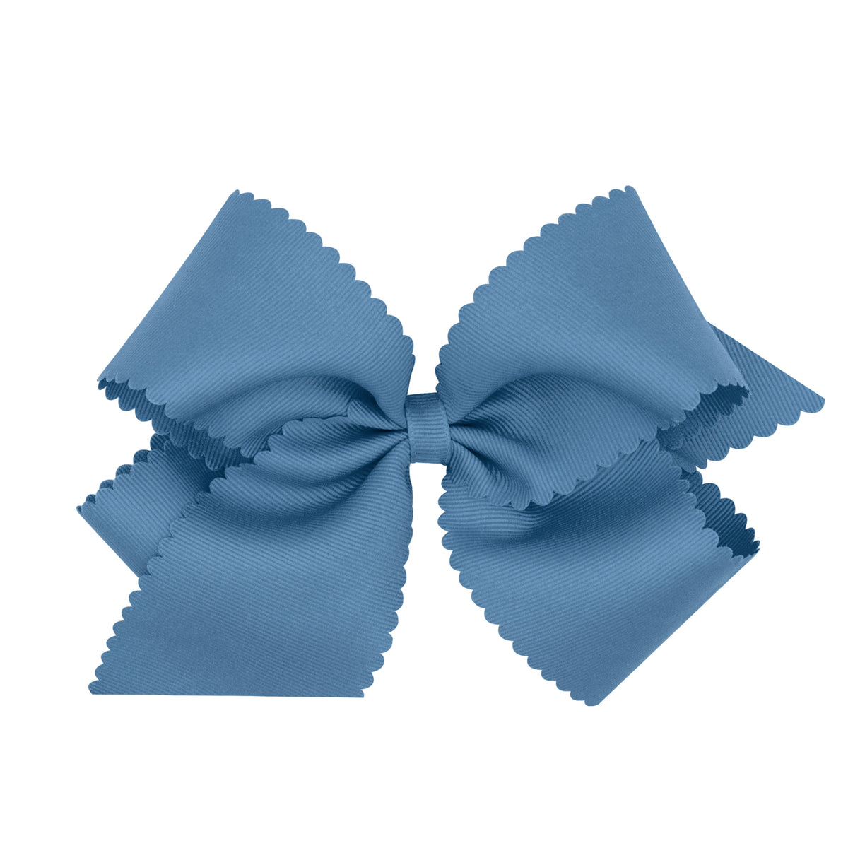 King Grosgrain Bow w/ Scallop Edge
