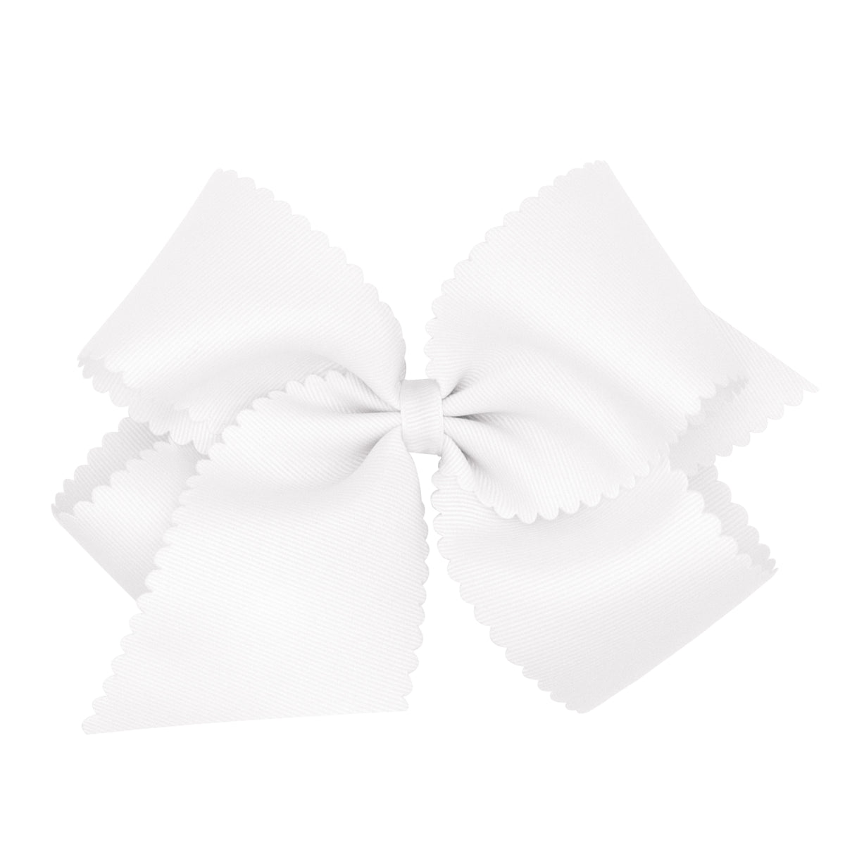 King Grosgrain Bow w/ Scallop Edge